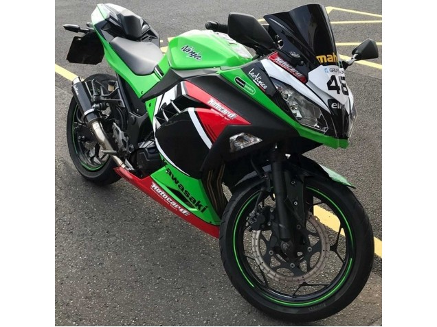 2013-2024 Kawasaki EX300 Motorcycle Fairings - Green White Red Black Elf Canada Websites