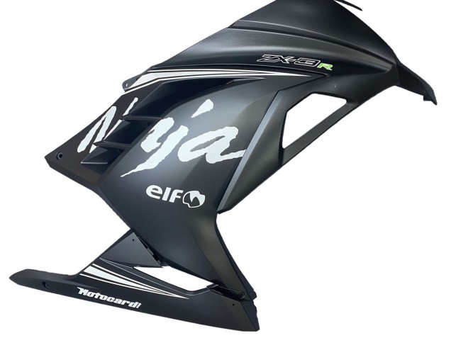 2013-2024 Kawasaki EX300 Motorcycle Fairings - Matte Black White Elf Snow Canada Websites