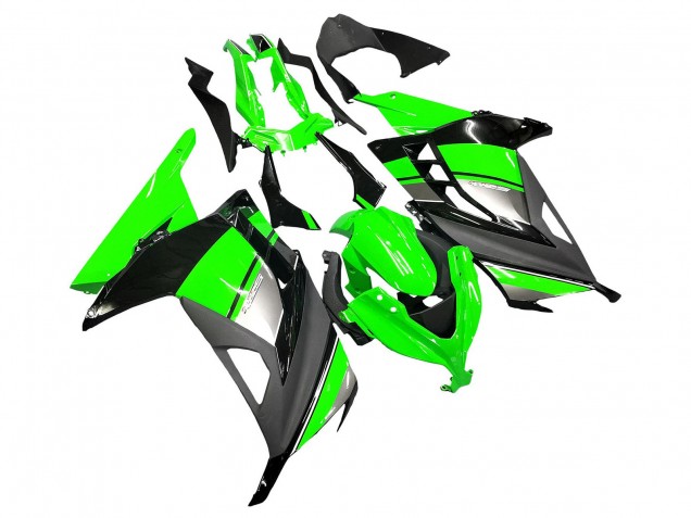 2013-2024 Kawasaki EX300 Motorcycle Fairings - Green Silver Black Canada Websites