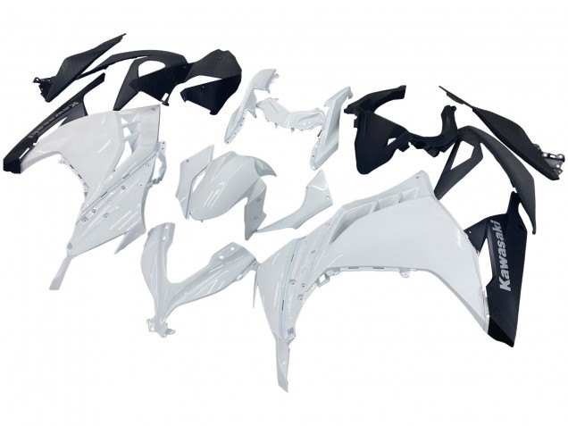 2013-2024 Kawasaki EX300 Motorcycle Fairings - White Black Canada Websites