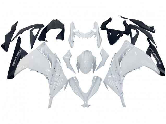 2013-2024 Kawasaki EX300 Motorcycle Fairings - White Black Canada Websites