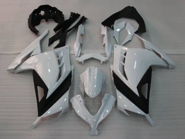 2013-2024 Kawasaki EX300 Motorcycle Fairings - Glossy White Black Canada Websites
