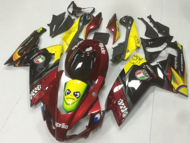 2006-2011 Aprilia RS125 Motorcycle Fairings - Red Yellow Black Shark Canada Websites