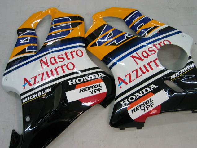 2004-2007 Honda CBR600 F4i Motorcycle Fairings - Yellow Blue White Black Nastro Azzurro Canada Websites