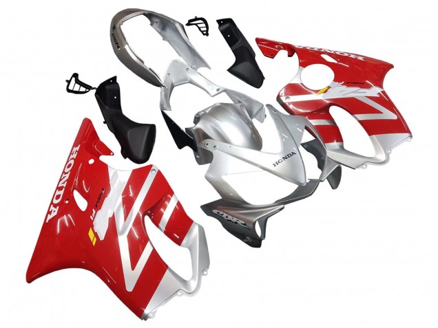 2004-2007 Honda CBR600 F4i Motorcycle Fairings - Silver Red Canada Websites