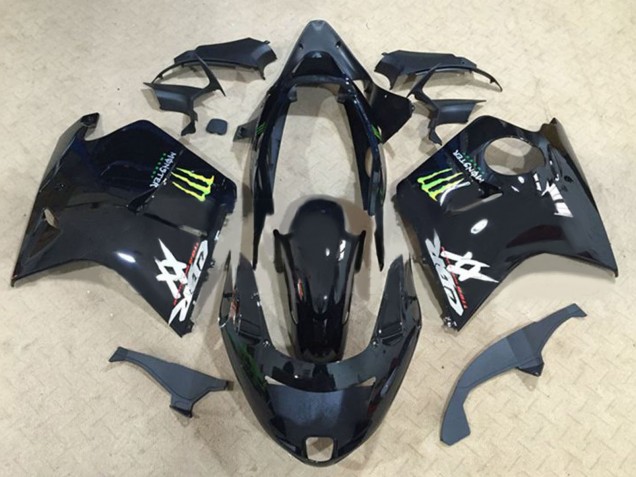 1996-2007 Honda CBR1100XX Blackbird Motorcycle Fairings - Glossy Black Green Monster Canada Websites