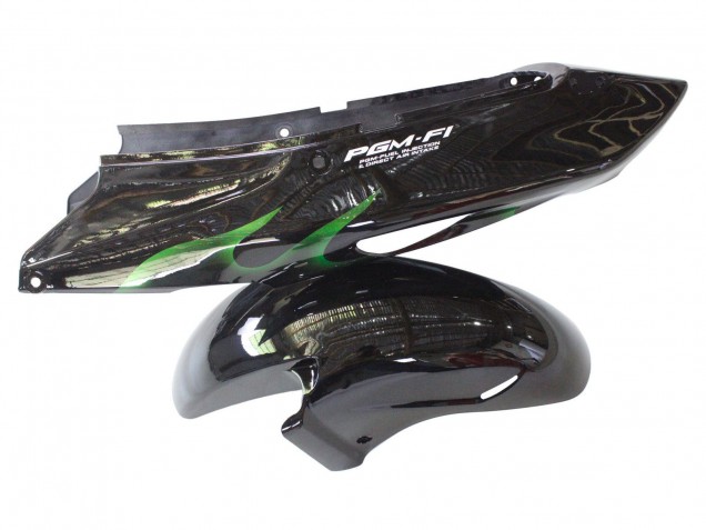 1996-2007 Honda CBR1100XX Blackbird Motorcycle Fairing - Glossy Black Green Flame Canada Websites