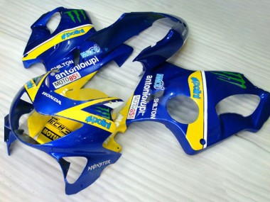 1999-2000 Honda CBR600 F4 Motorcycle Fairings - Blue Yellow Green Monster Canada Websites