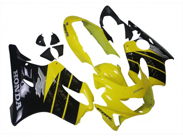 1999-2000 Honda CBR600 F4 Motorcycle Fairings - Yellow Glossy Black Canada Websites