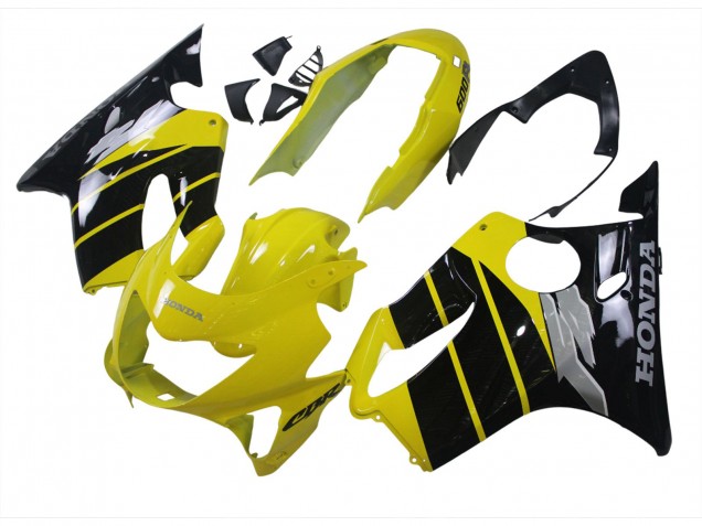 1999-2000 Honda CBR600 F4 Motorcycle Fairings - Yellow Glossy Black Canada Websites