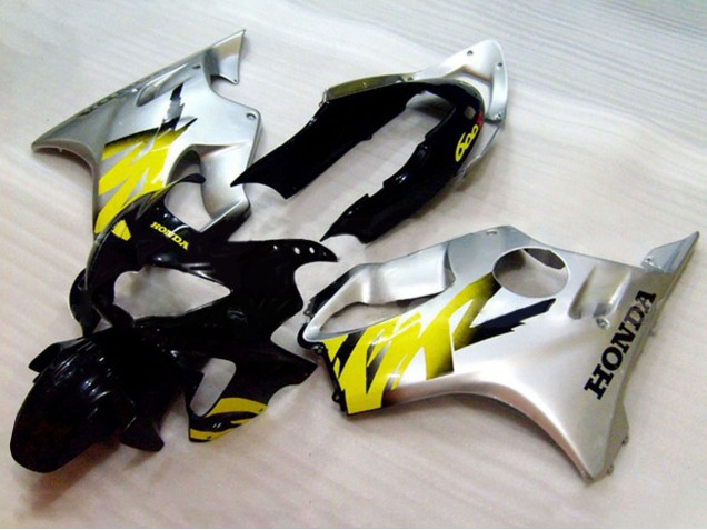 1999-2000 Honda CBR600 F4 Motorcycle Fairings - Silver Yellow Glossy Black Canada Websites