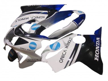 1999-2000 Honda CBR600 F4 Motorcycle Fairing - White Blue Glossy Black Konica Minolta Canada Websites