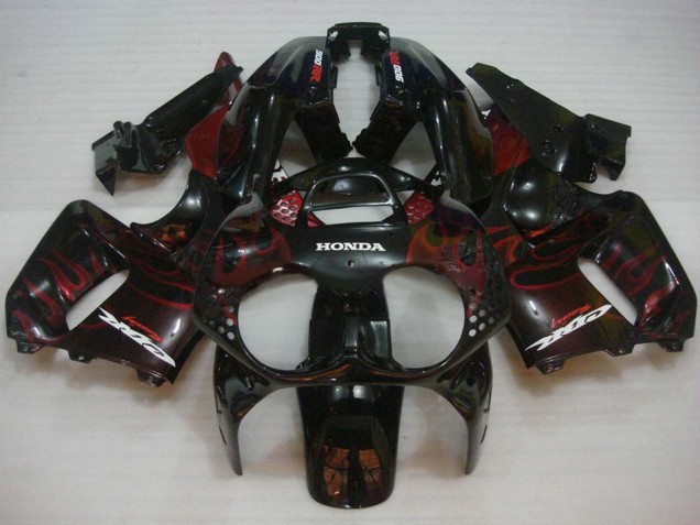 1992-1993 Honda CBR900RR 893 Motorcycle Fairings - Glossy Black Red Flame Canada Websites