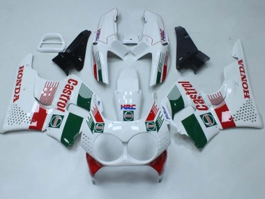 1992-1993 Honda CBR900RR 893 Motorcycle Fairings - White Red Green Castrol HRC Canada Websites