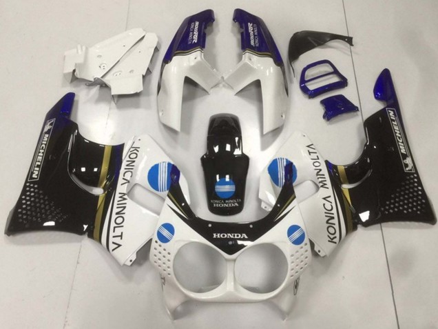 1992-1993 Honda CBR900RR 893 Motorcycle Fairings - White Blue Glossy Black Konica Minolta Canada Websites