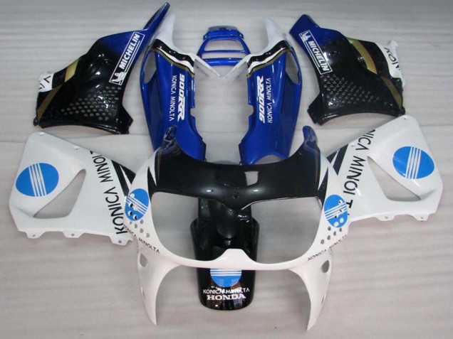 1994-1995 Honda CBR900RR 893 Motorcycle Fairings - White Blue Glossy Black Konica Minolta Canada Websites