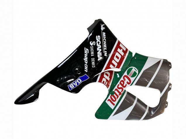1996-1997 Honda CBR900RR 893 Motorcycle Fairings - White Green Grey Glossy Black Castrol Canada Websites