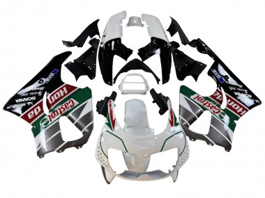1996-1997 Honda CBR900RR 893 Motorcycle Fairings - White Green Grey Glossy Black Castrol Canada Websites