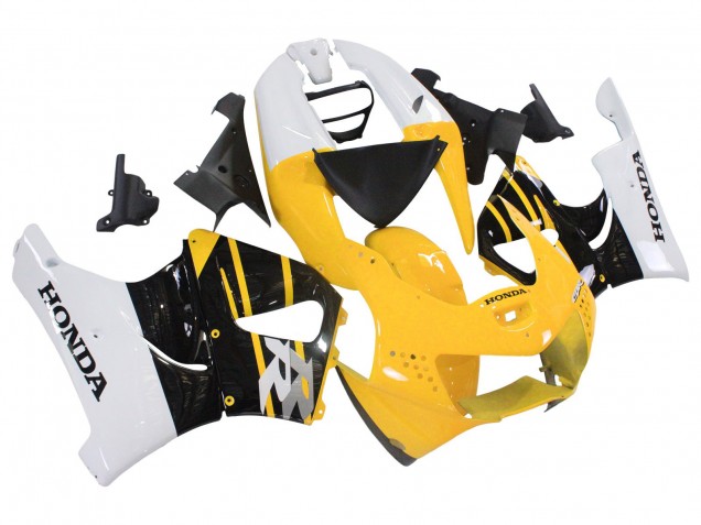 1998-1999 Honda CBR900RR 919 Motorcycle Fairings - White Yellow Glossy Black Canada Websites