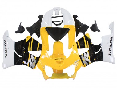 1998-1999 Honda CBR900RR 919 Motorcycle Fairings - White Yellow Glossy Black Canada Websites