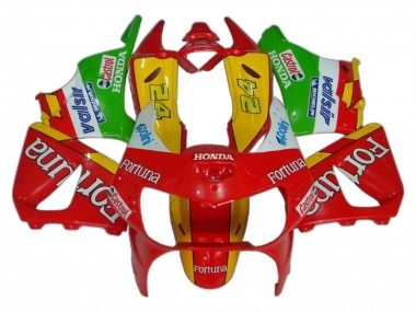 1998-1999 Honda CBR900RR 919 Motorcycle Fairings - Red Yellow Green White Fortuna Castrol Canada Websites