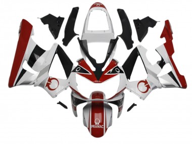 2000-2001 Honda CBR900RR 929 Motorcycle Fairings - White Red Glossy Black Pramac Canada Websites