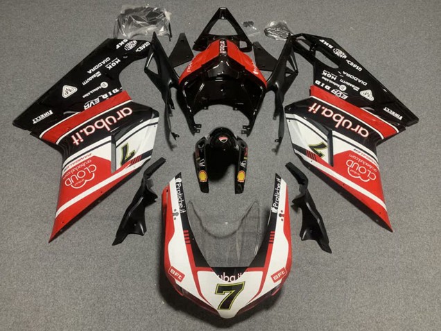 2007-2014 Ducati 848/1098/1198 Motorcycle Fairing Kits - White Red Glossy Black Canada Websites