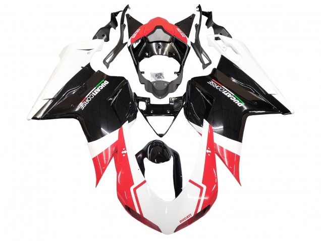 2007-2014 Ducati 848/1098/1198 Motorcycle Fairings - White Red Glossy Black Canada Websites