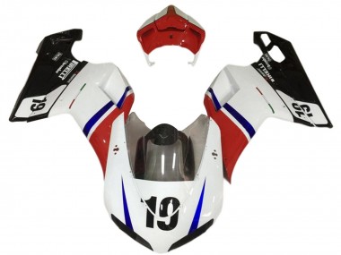 2007-2014 Ducati 848/1098/1198 Motorcycle Fairings - White Red Blue Glossy Black 19 Canada Websites