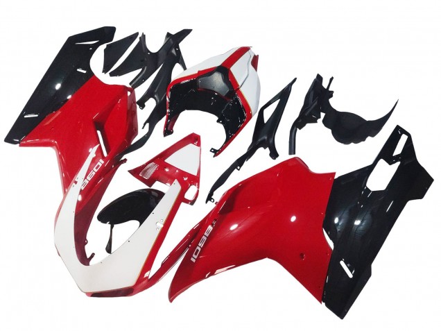 2007-2014 Ducati 1098 Motorcycle Fairings - White Red Glossy Black Canada Websites