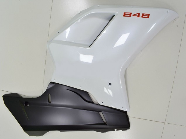 2007-2014 Ducati 848 Motorcycle Fairings - White Matte Black Canada Websites