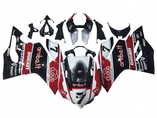 2011-2014 Ducati Panigale 899/1199 Motorcycle Fairings - White Red Glossy Black Aruba.it 7 Canada Websites