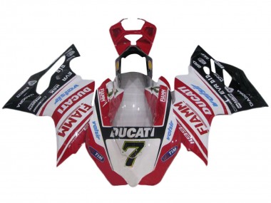 2011-2014 Ducati 1199 Motorcycle Fairings - White Red Glossy Black Fiamm Valsir 7 Canada Websites