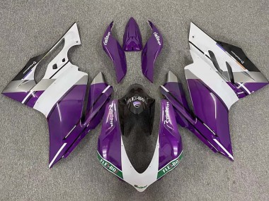 2015-2020 Ducati 959/1299 Motorcycle Fairings - Purple White Glossy Black Flex-Box Canada Websites