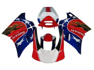 1993-2005 Ducati 748/916/996/998 Motorcycle Fairings - White Red Blue Glossy Black Flame Canada Websites