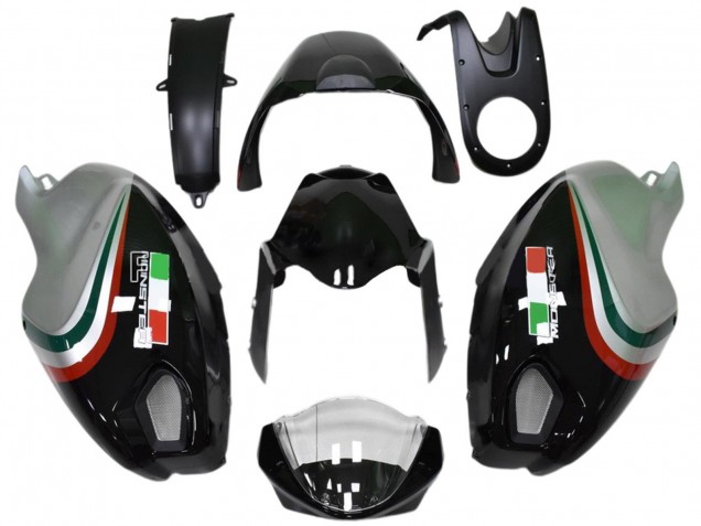 2008-2012 Ducati Monster 696 796 1100 1100S Motorcycle Fairings - Glossy Black Silver Red Green Canada Websites