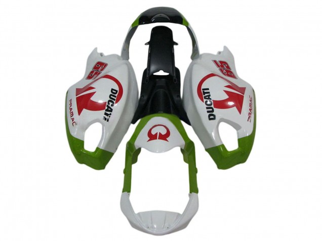 2008-2012 Ducati Monster 696 796 1100 1100S Motorcycle Fairings - White Green Red Pramac Canada Websites
