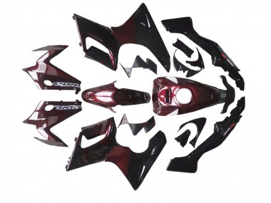 2002-2006 Honda CBR125R Motorcycle Fairings - Glossy Black Red Flame Canada Websites
