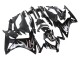 2013-2015 Honda CBR500R Motorcycle Fairings - Glossy Black Silver Flame Canada Websites