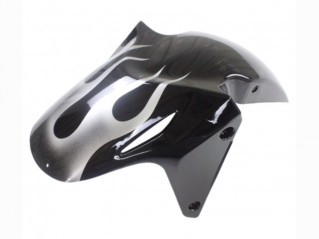 2013-2015 Honda CBR500R Motorcycle Fairings - Glossy Black Silver Flame Canada Websites
