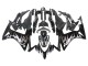 2013-2015 Honda CBR500R Motorcycle Fairings - Glossy Black Silver Flame Canada Websites