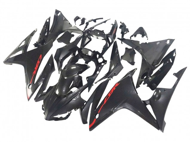 2016-2018 Honda CBR500R Motorcycle Fairings - Black Carbon Fiber Red Canada Websites