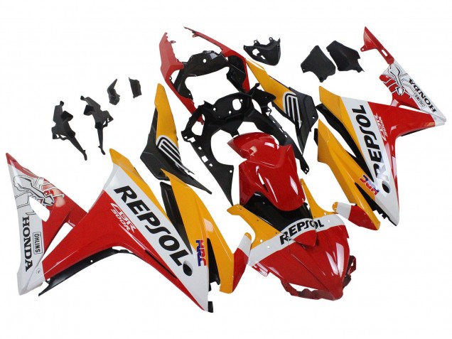 2016-2018 Honda CBR500R Motorcycle Fairings - Yellow White Red Repsol HRC Canada Websites