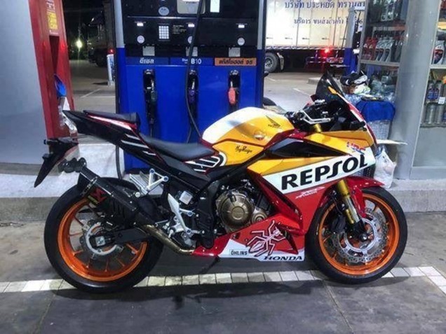 2016-2018 Honda CBR500R Motorcycle Fairings - Yellow White Red Repsol HRC Canada Websites