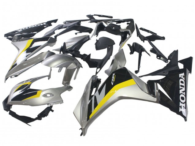2022-2023 Honda CBR500R Motorcycle Fairings - Silver Yellow Glossy Black Canada Websites
