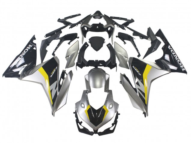2022-2023 Honda CBR500R Motorcycle Fairings - Silver Yellow Glossy Black Canada Websites