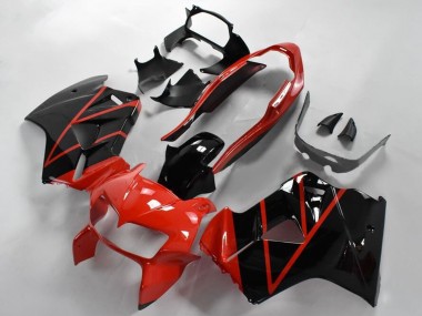 1998-2001 Honda VFR 800 Motorcycle Fairings - Red Glossy Black Stripe Canada Websites