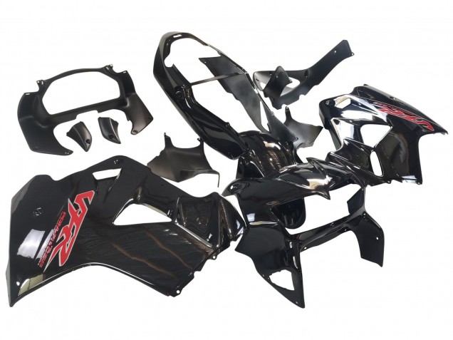 1998-2001 Honda VFR 800 Motorcycle Fairings - Glossy Black Red Decal Canada Websites