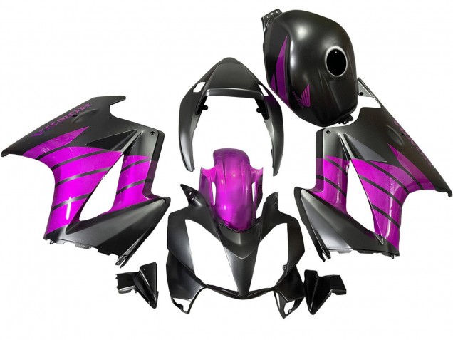 2002-2013 Honda VFR 800 Motorcycle Fairings - Purple Matte Black Canada Websites