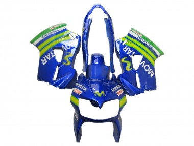 2002-2013 Honda VFR 800 Motorcycle Fairings - Blue Green White MoviStar Castrol Canada Websites